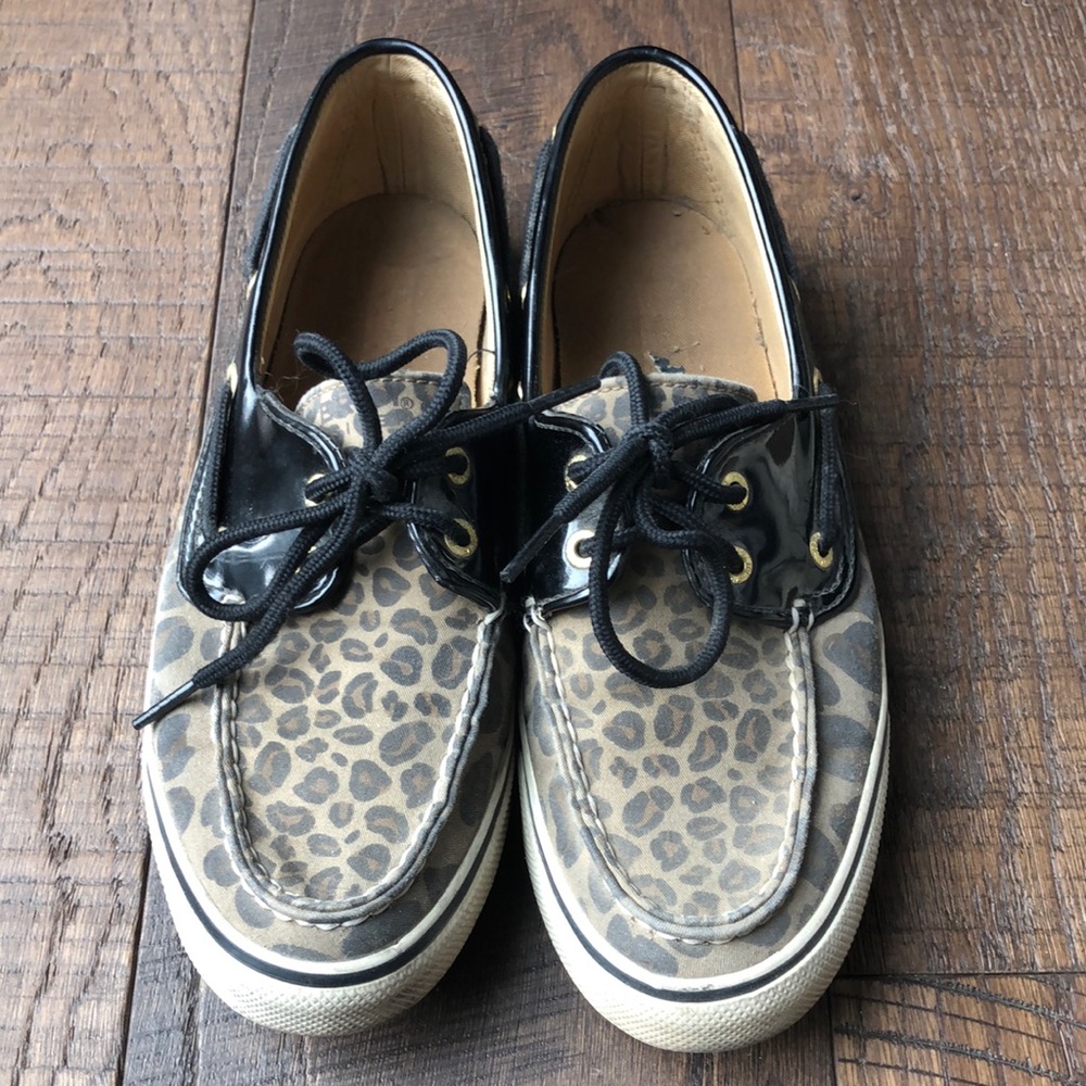 Leopard & Black Sperry Top-Sider
